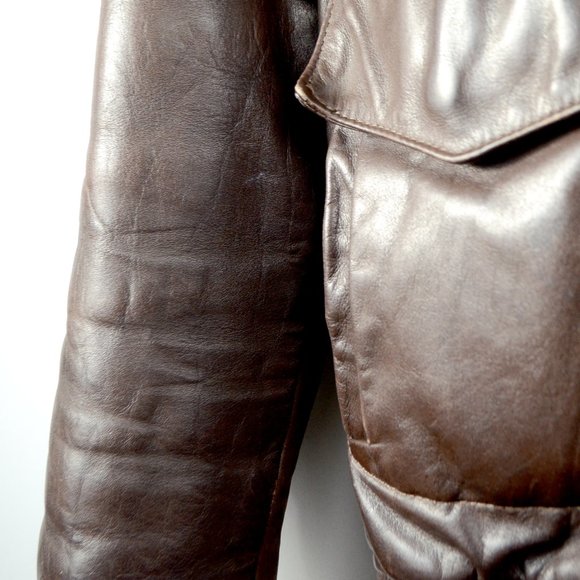 Georgetown Leather Design A-2 Bomber Flight Jacket - Picture 7 of 10